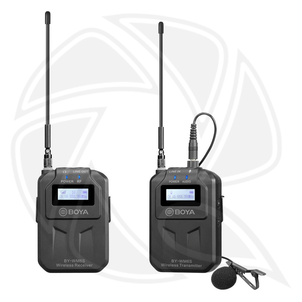 BOYA BY-WM6S Camera-Mount Wireless Omni Lavalier Microphone System (556 to 576 MHz) (Neck mic. Wireless)