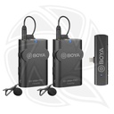 BOYA BY-WM4 PRO-K4 Two-Person Digital Wireless Omni Lavalier Microphone System for Lightning iOS Devices (2.4 GHz)(Neck mic. Wireless)