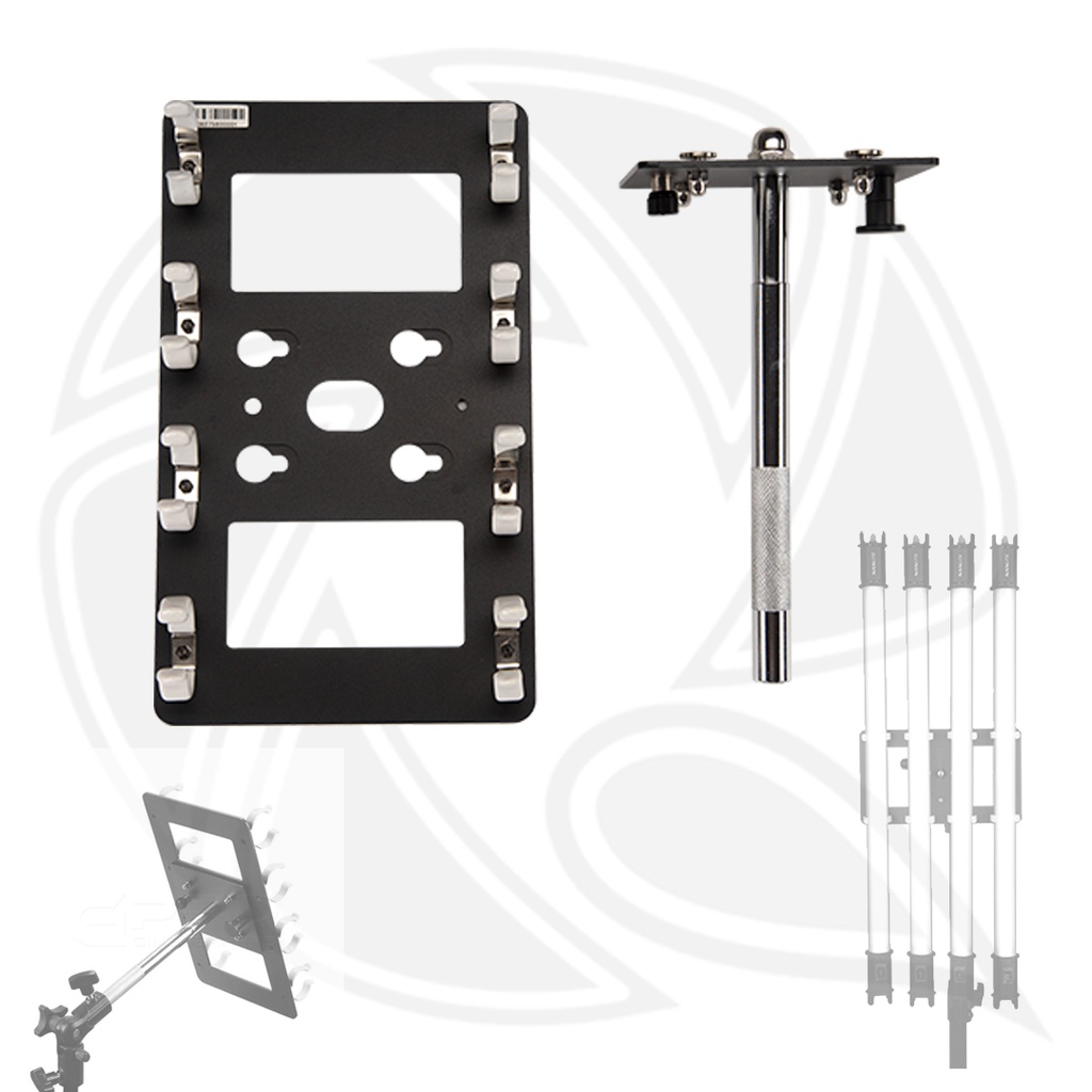 NANLITE HD-T12-4-P, TRANSPARENT CLIP FOR 4 PAVOTUBES WITH PIN