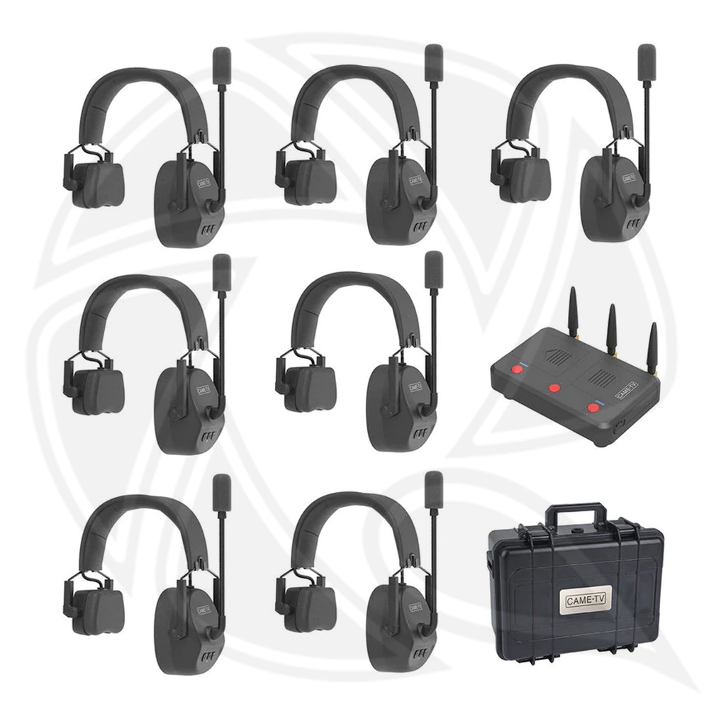 CAME -TV - KUMINIK8-7 Duplex Digital Wirless Head Distance with Hard Case Single Ear 7Pack