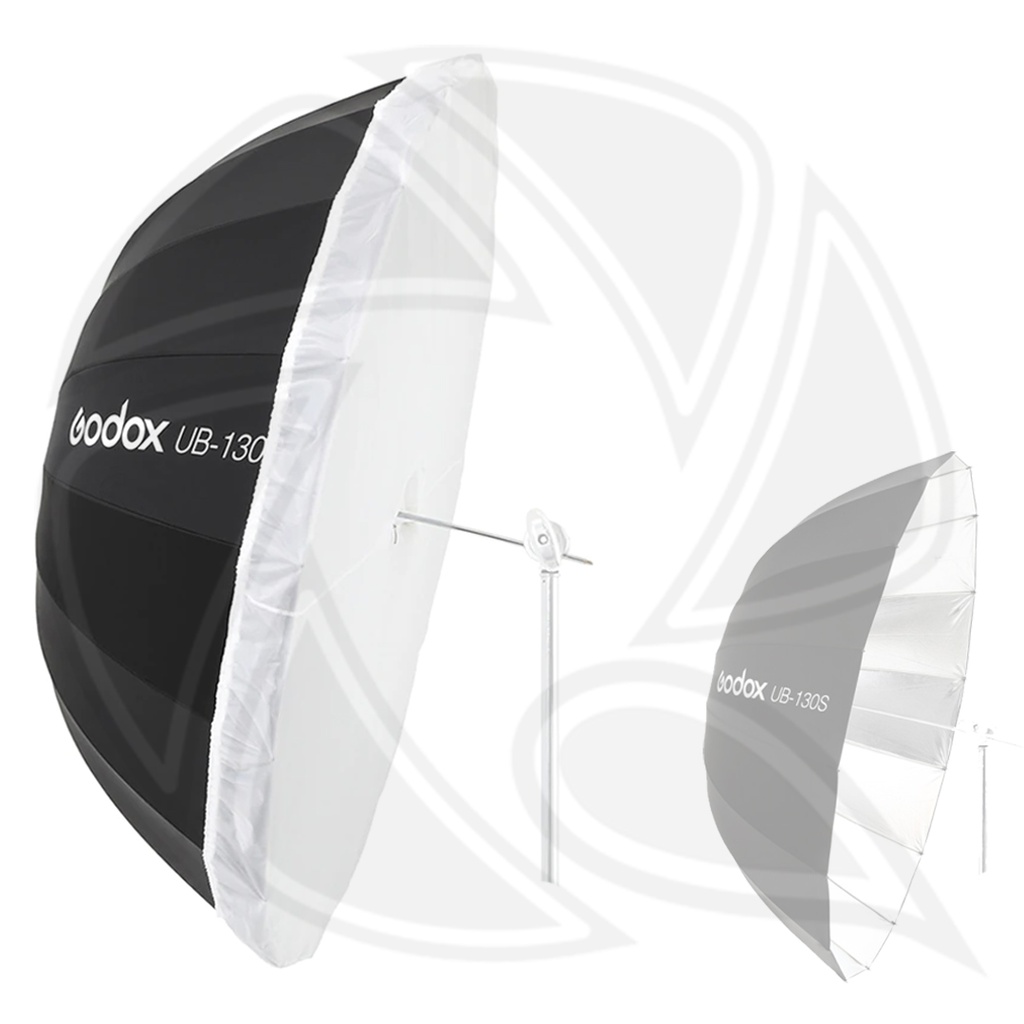 GODOX UB 130S parbolic Umbrella sliver 130cm with Diffuser