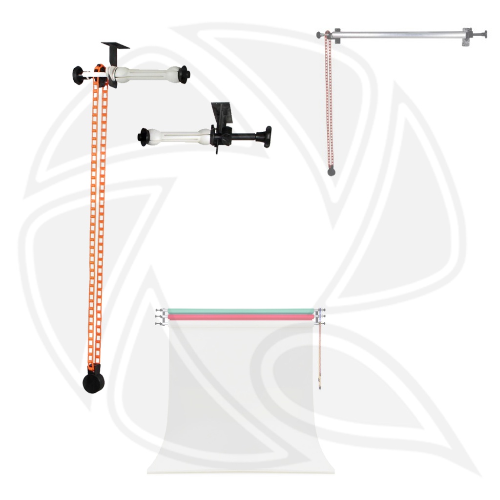 NG-1W MANUAL ROLL SYSTEM 1-AXLE with hook &amp; Roll Tube KIT
