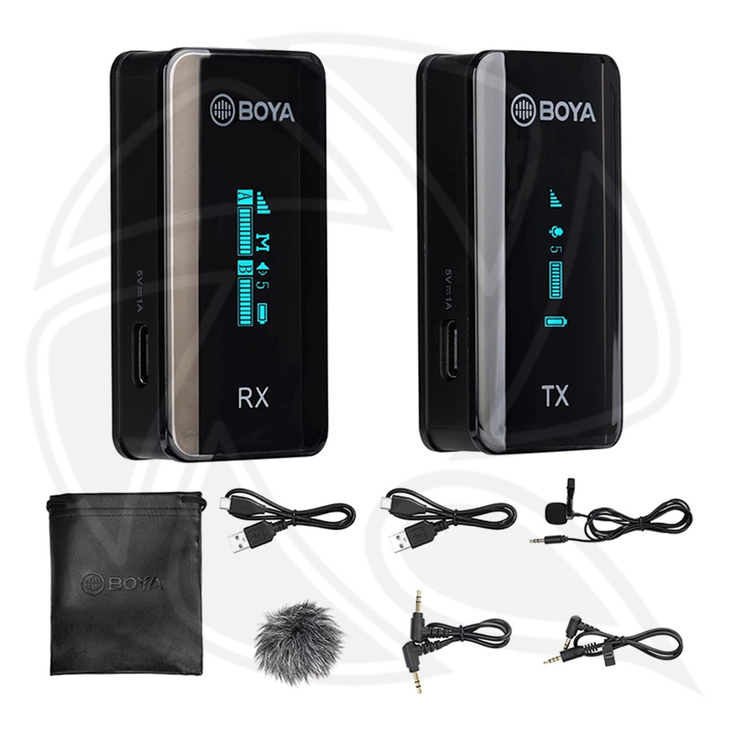 BOYA BY-XM6-S1 Digital Camera-Mount True-Wireless 1-Person Microphone System (2.4 GHz) (Neck mic. Wireless)