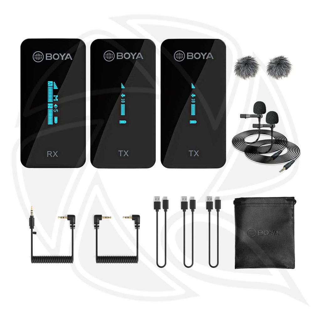 BOYA BY-XM6-S2 Digital Camera-Mount True-Wireless 2-Person Microphone System (2.4 GHz) (Neck mic. Wireless)