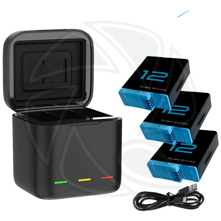 TELESIN HERO9, HERO10 BATTERY CHARGING BOX (GP-BNC-902) (3battery - 1chrger)