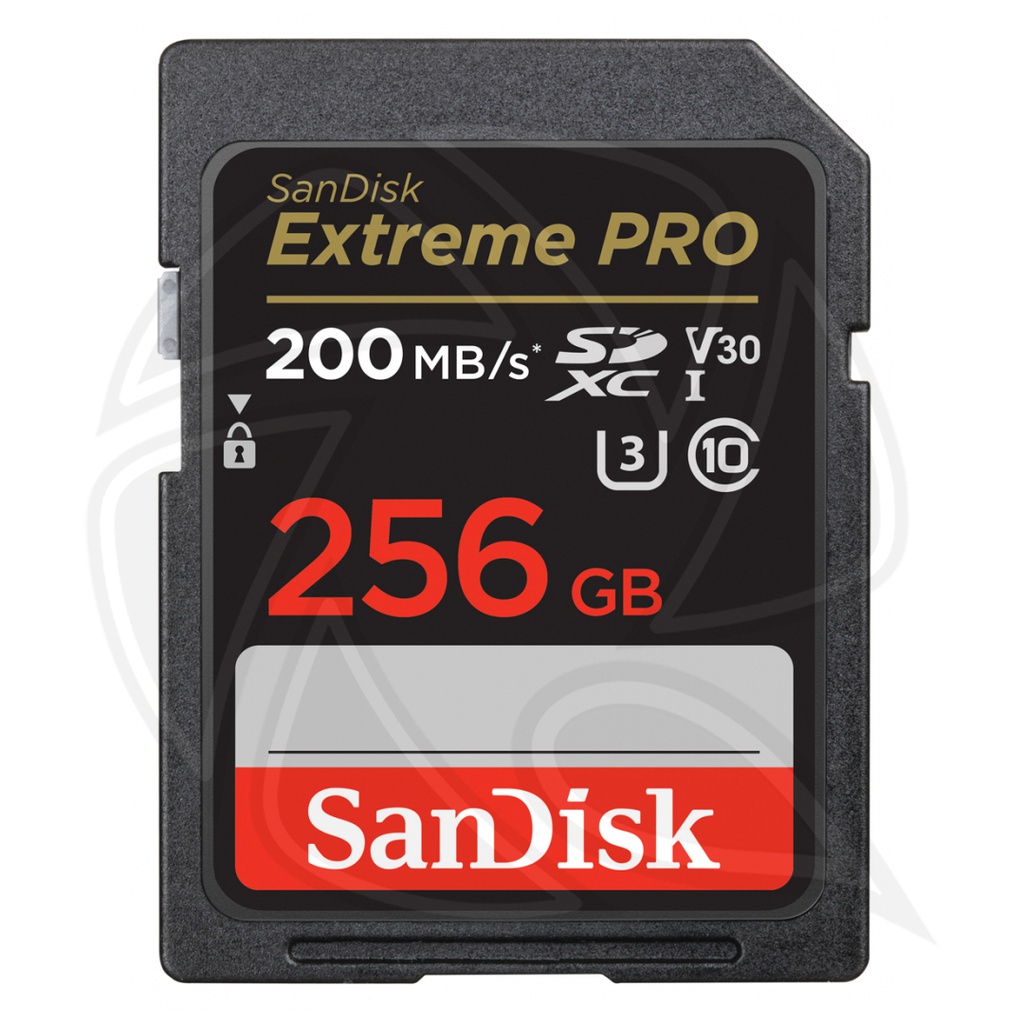 SANDISK  EXTREME PRO 256GB 200MB/s SDXC UHS-I card (4K)