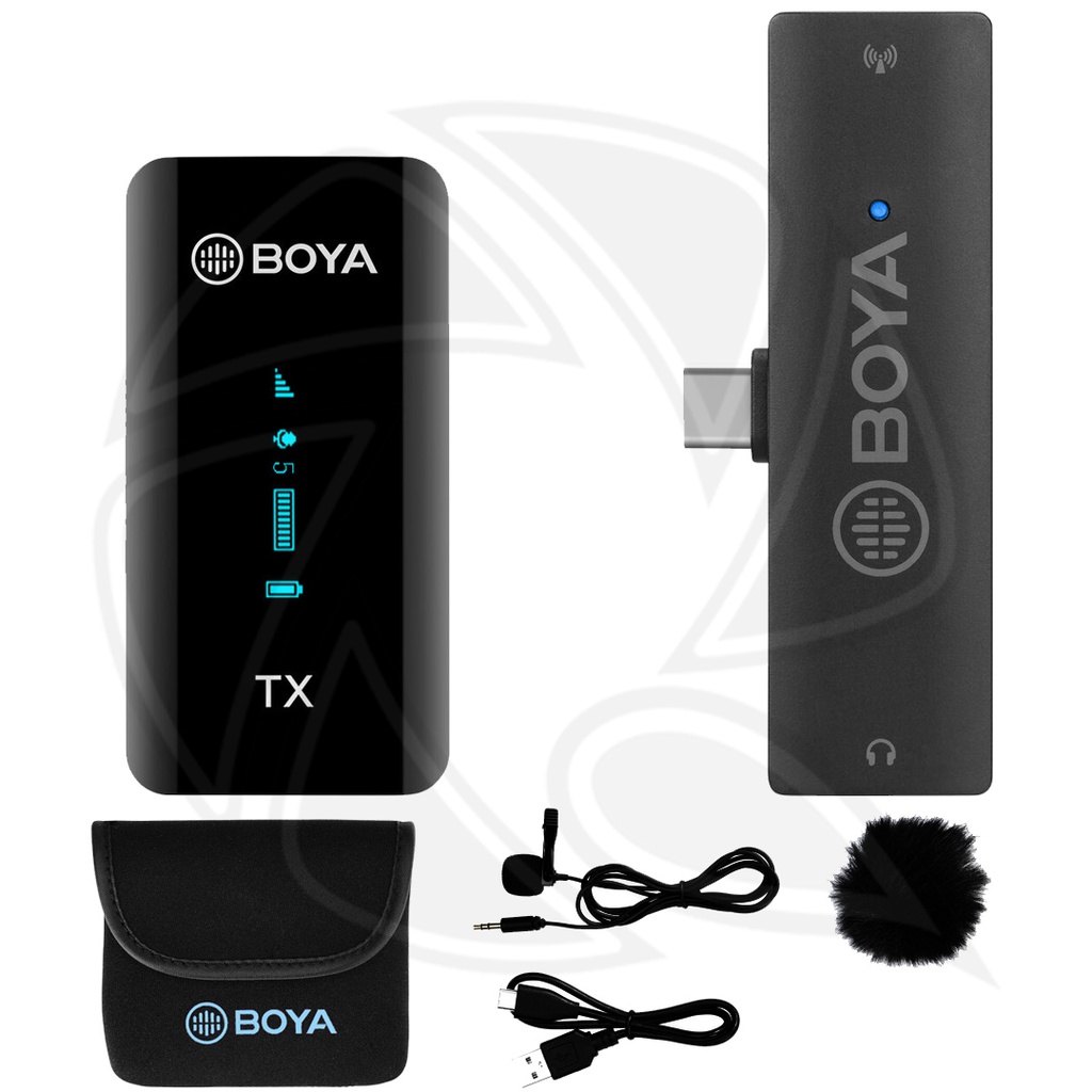 BOYA BY-XM6-S5 Digital True-Wireless Microphone System with USB Type-C for Mobile Devices (2.4 GHz) (Neck mic. Wireless)