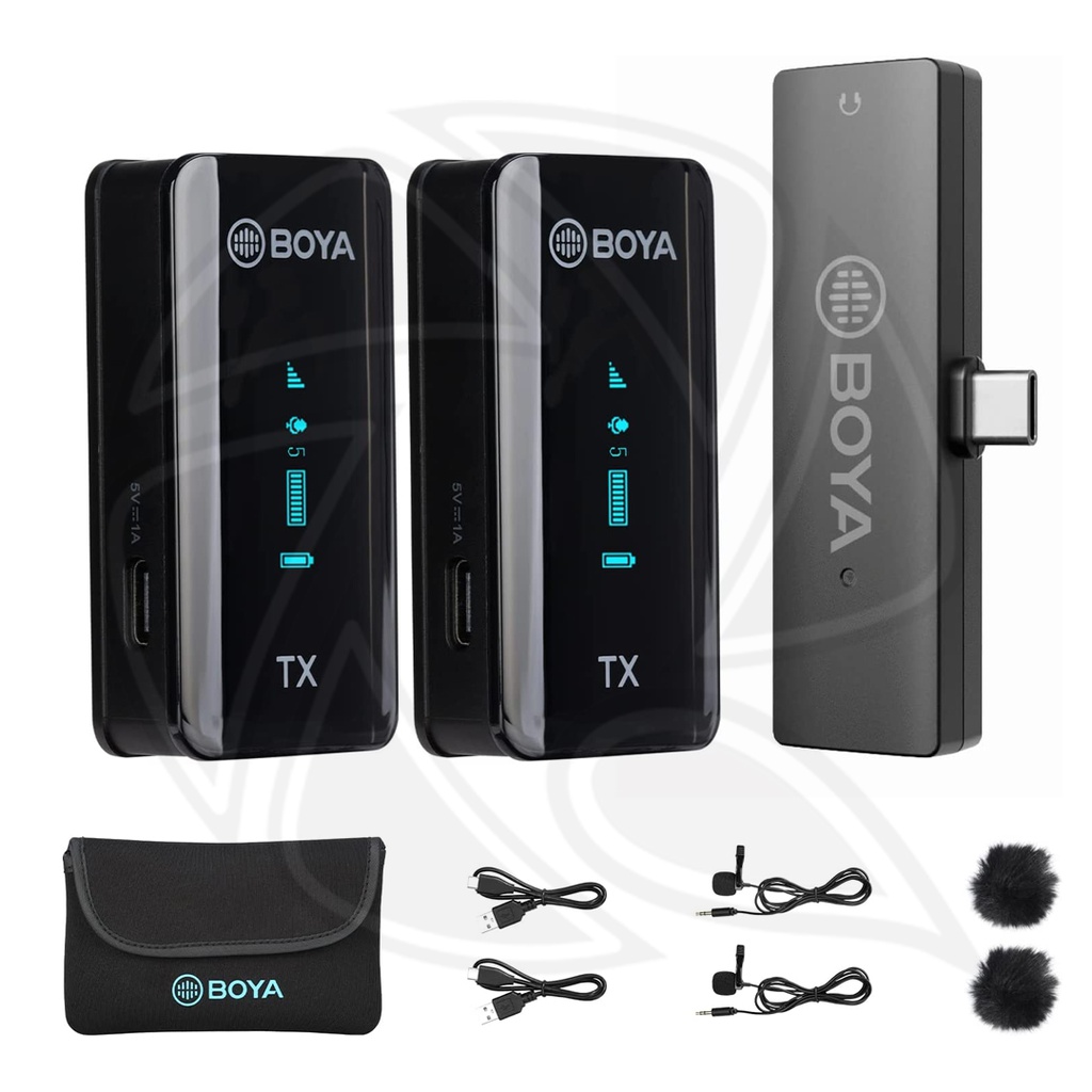BOYA BY-XM6 S6 Ultracompact 2.4GHz Dual-Channel Wireless Microphone System for Type-C Devices