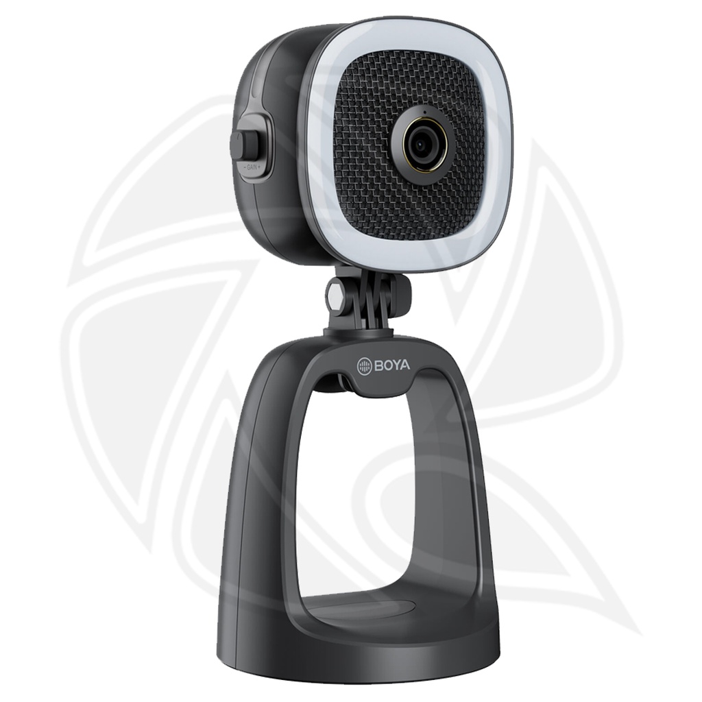 BOYA BY-CM6A All-in-One Full HD 1080p USB Webcam with Mic and LED Ring Light