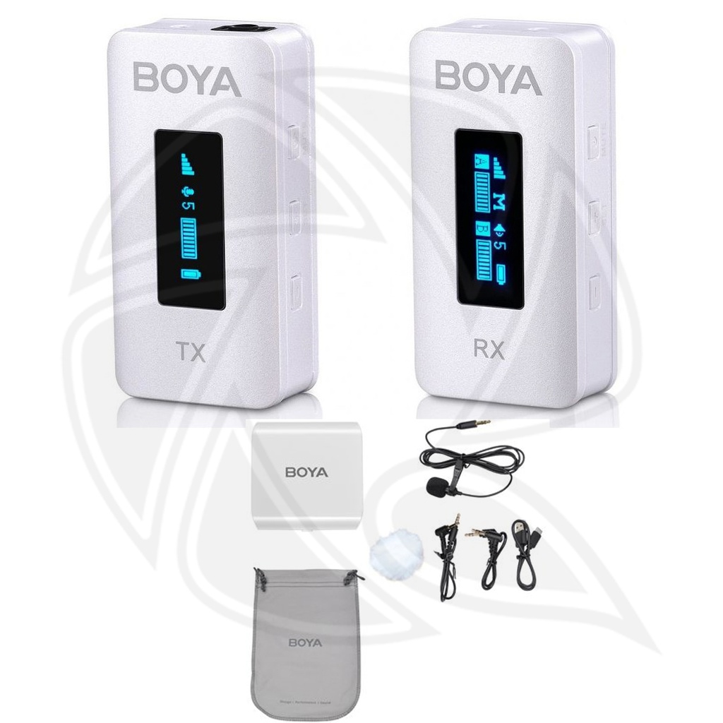 BOYA BY-XM6-K1W  Colorful Set 2.4GHz Ultra-compact Wireless Microphone System Kit (Neck mic. Wireless)
