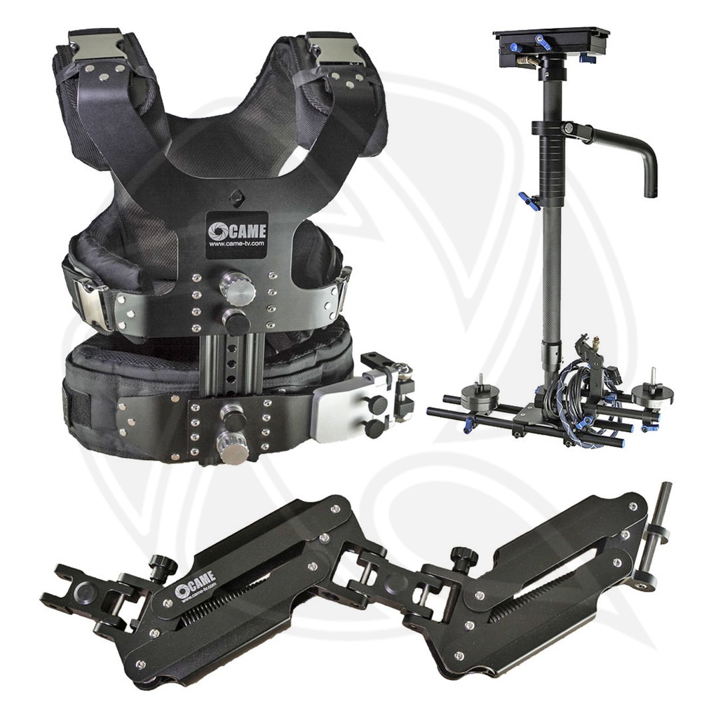 CAME-TV  LBVL3ALBS1 Pro Camera Carbon Stabilizer with Support Vest and Support Arm (2.5-8Kg)
