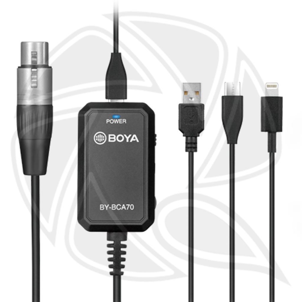 BOYA-BY-BCA70 Audio Adapter for XLR Microphones to Mobile ,Computers, Smartphone