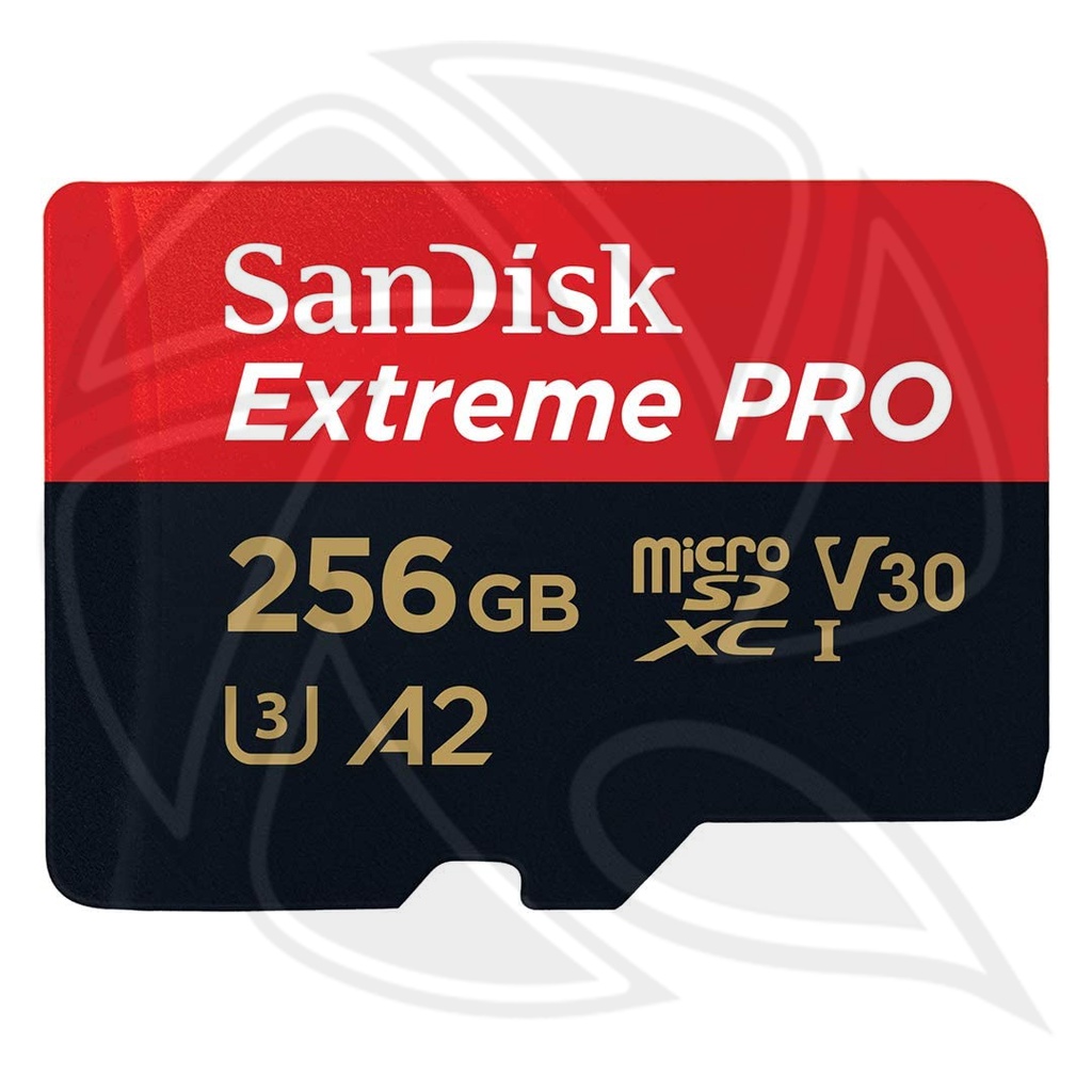 SANDISK Extreme PRO 256GB  200MB/s  microSDXC UHS-I CARD (4k) with Adapter