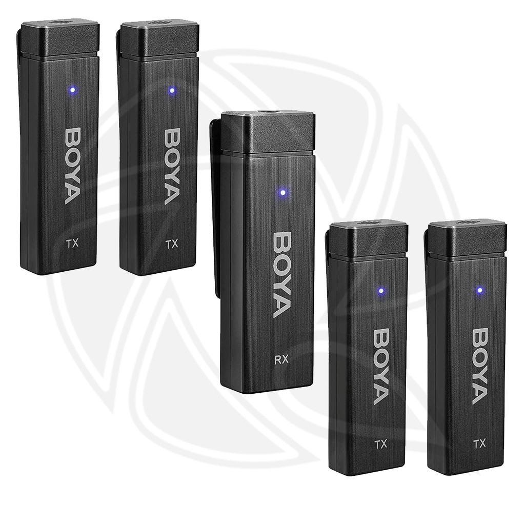 BOYA W4 4-Channel Wireless Lavalier Microphone System, (Neck mic. Wireless)