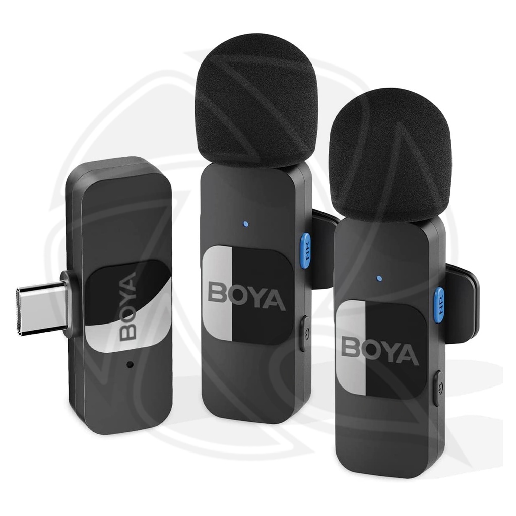 BOYA BY-V20 two person Wireless Lavalier Microphone for  Type C (Neck mic. Wireless)
