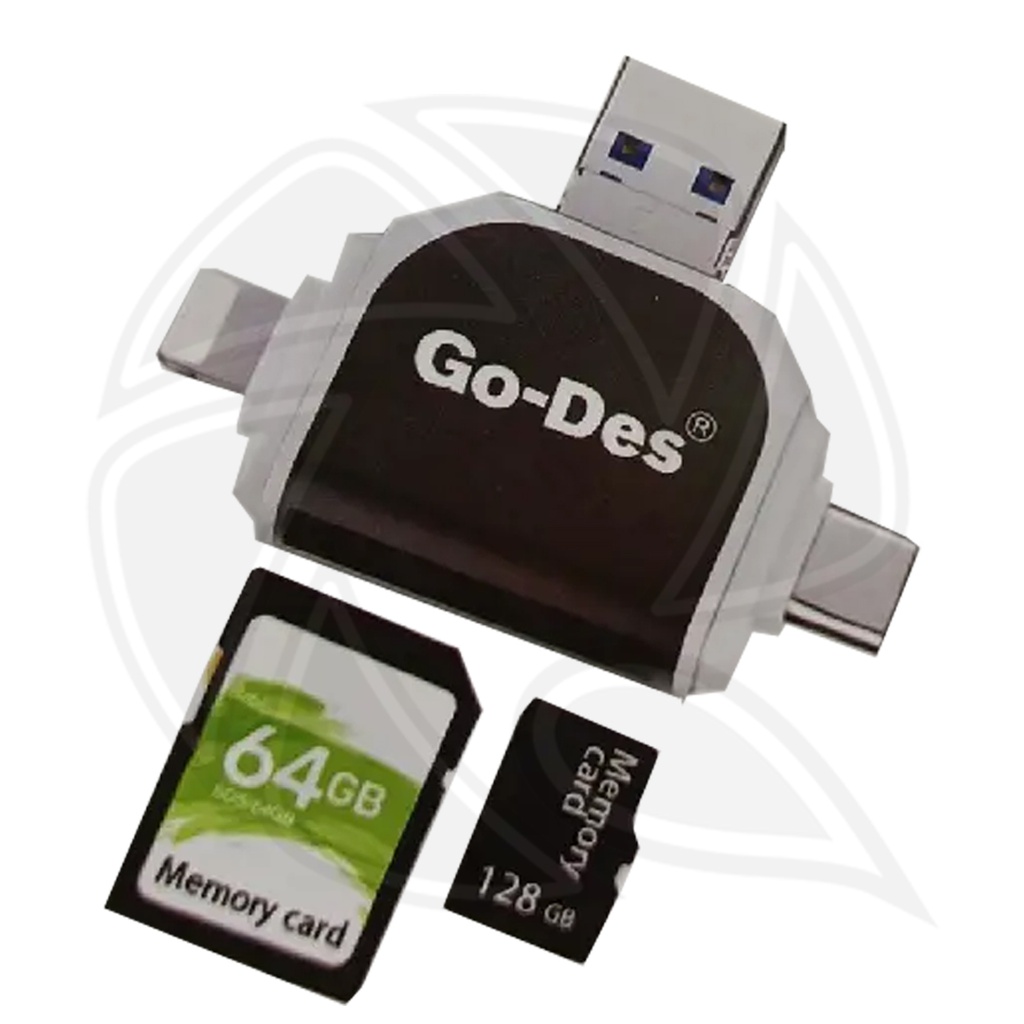 Go-Des 4in1 Mobile Phone Card Reader GD-DK105