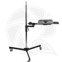 QPS-Wheeled Light Stand with Dual mount arm &amp; Laptop tray