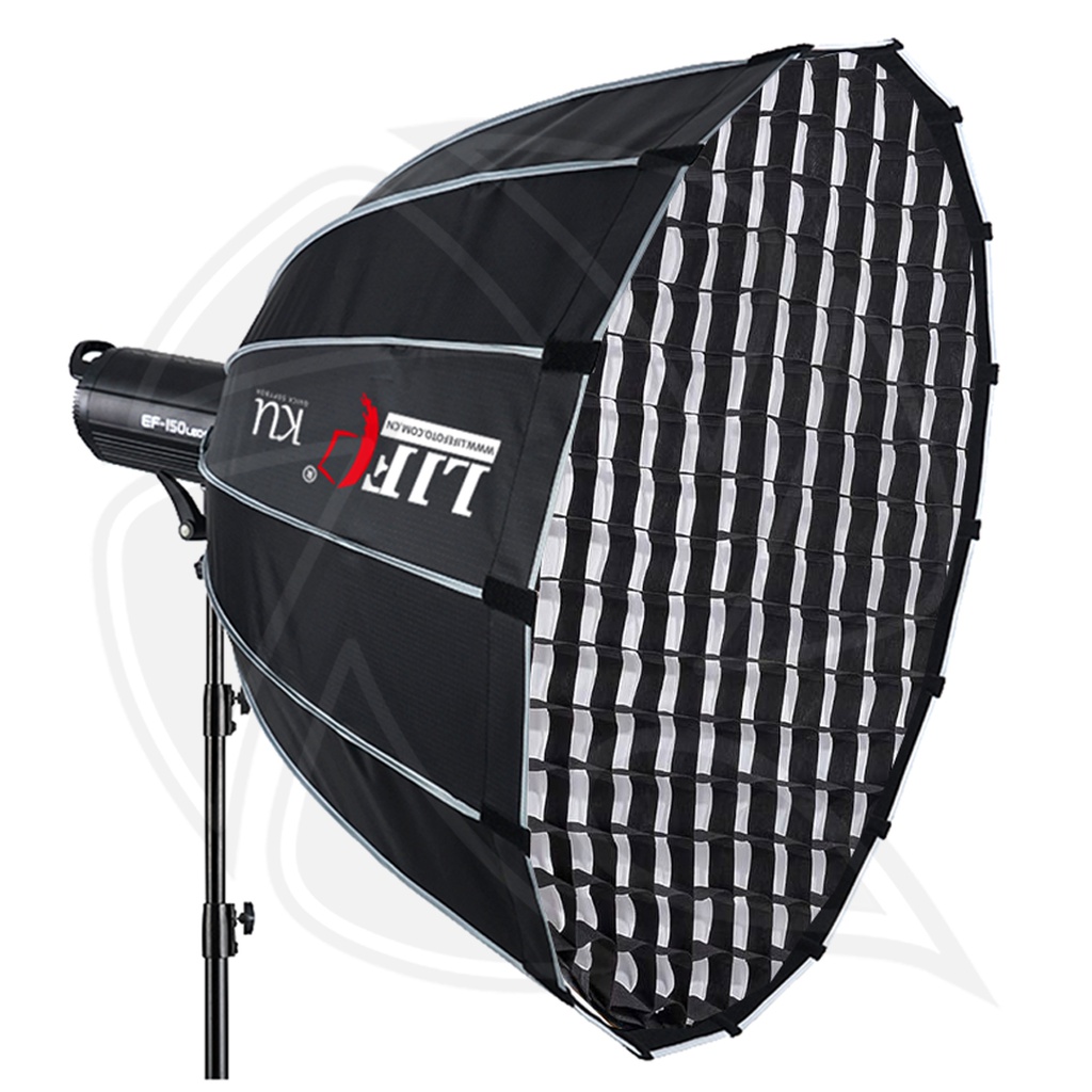 LIFE OF PHOTO KU-16S quick parabolic softbox with new adapter 16 rods with grid 70cm