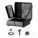 BOYA BY-BY-XM6-K3 Wireless Lavalier Microphone for iPhone  with Charging Case  (Neck mic. Wireless)