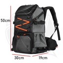 KF13.107 32L Pro Large Camera Backpack for 17" Laptop DSLR SLR Cameras, Anti-Theft Waterproof with Rain Cover, Tripod Holder for Photographers - Backpack 32L Star Wander 54x34x24cm