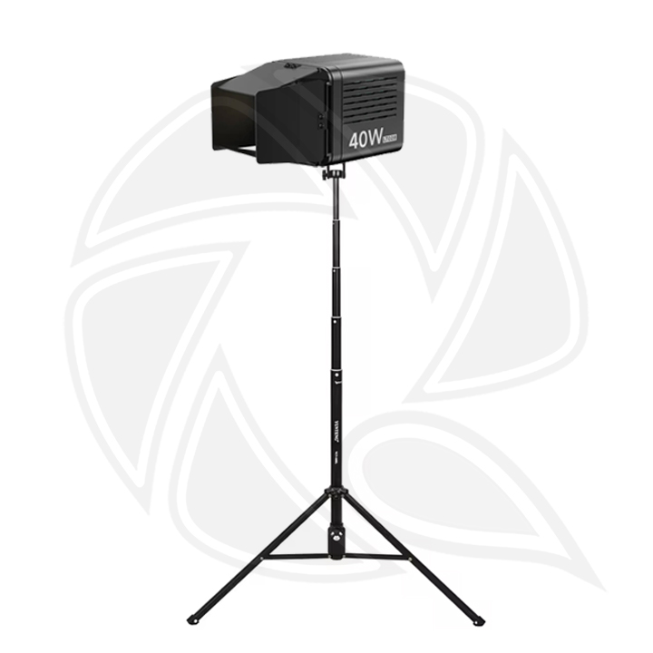 QPS-LT028 Rechargeable Bi-Color COB Light 40W with Barndoors &amp; Stand