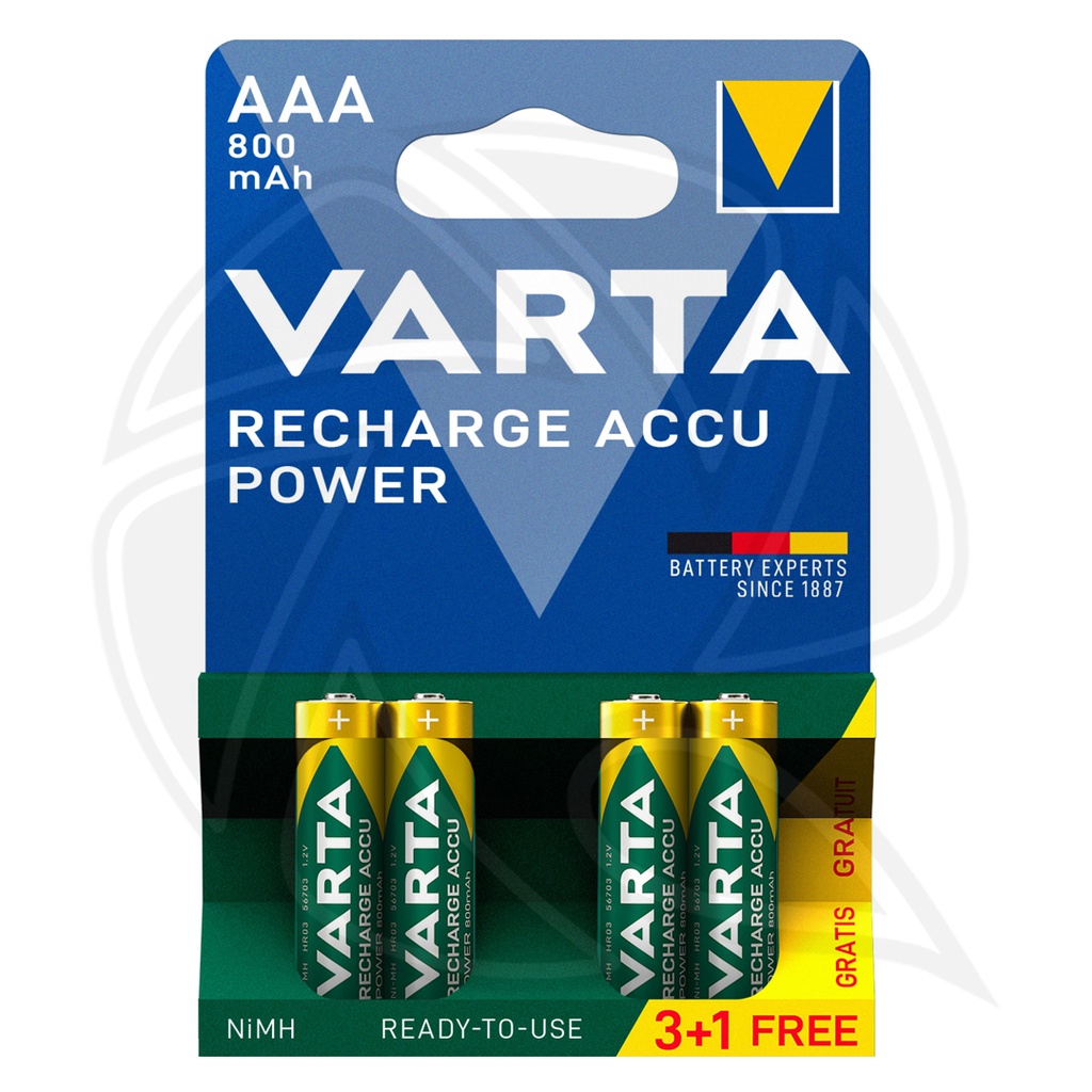 VARTA Recharge ACCU Power 3+1 AAA 800mAh 
