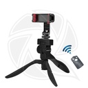 QPS- Mini Tripod &amp; Hand grip with Phone Holder &amp; Remote Control Selfie Stick
