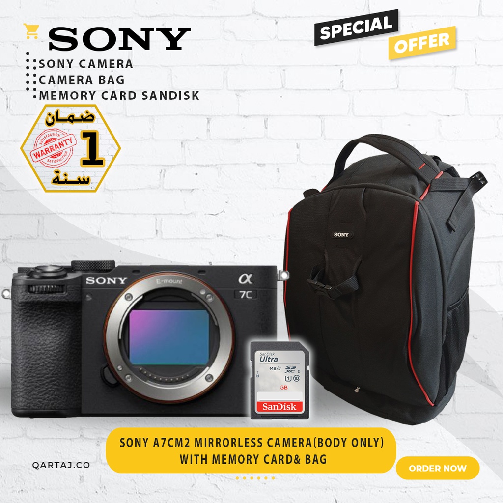 SONY a7CM2 Mirrorless Camera (Body Only) with Memory Card&amp; Bag