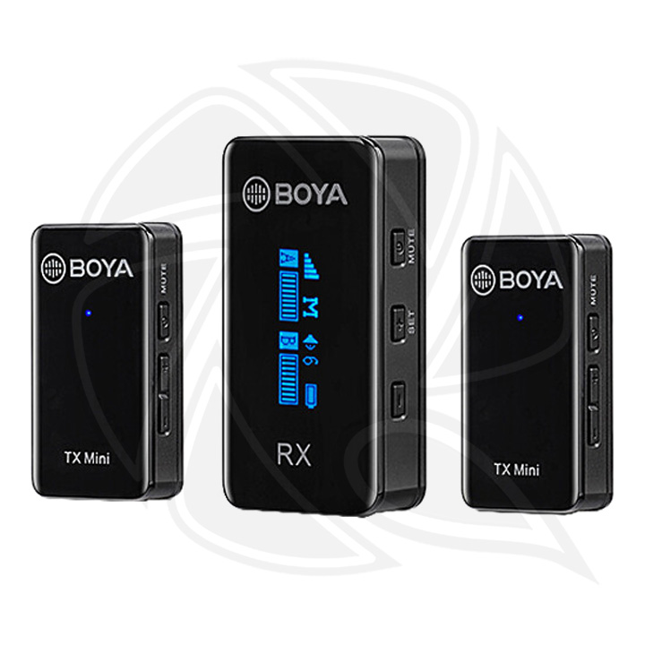 BOYA BY-XM6-S2 Mini Digital Camera-Mount True-Wireless 2-Person Microphone System (2.4 GHz) (Neck mic. Wireless)
