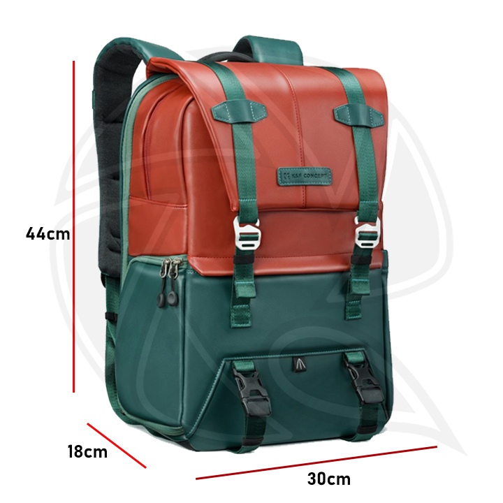KF13.087AV8 Multifunctional DSLR Camera Travel Backpack 45x30x20cm (Dark Green)
