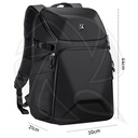 KF13.144 oncept Camera Backpack 20L Large Waterproof Camera Bag with Front HardShell / 15.6&quot; Laptop / Tripod Compartment for Photographers, Black