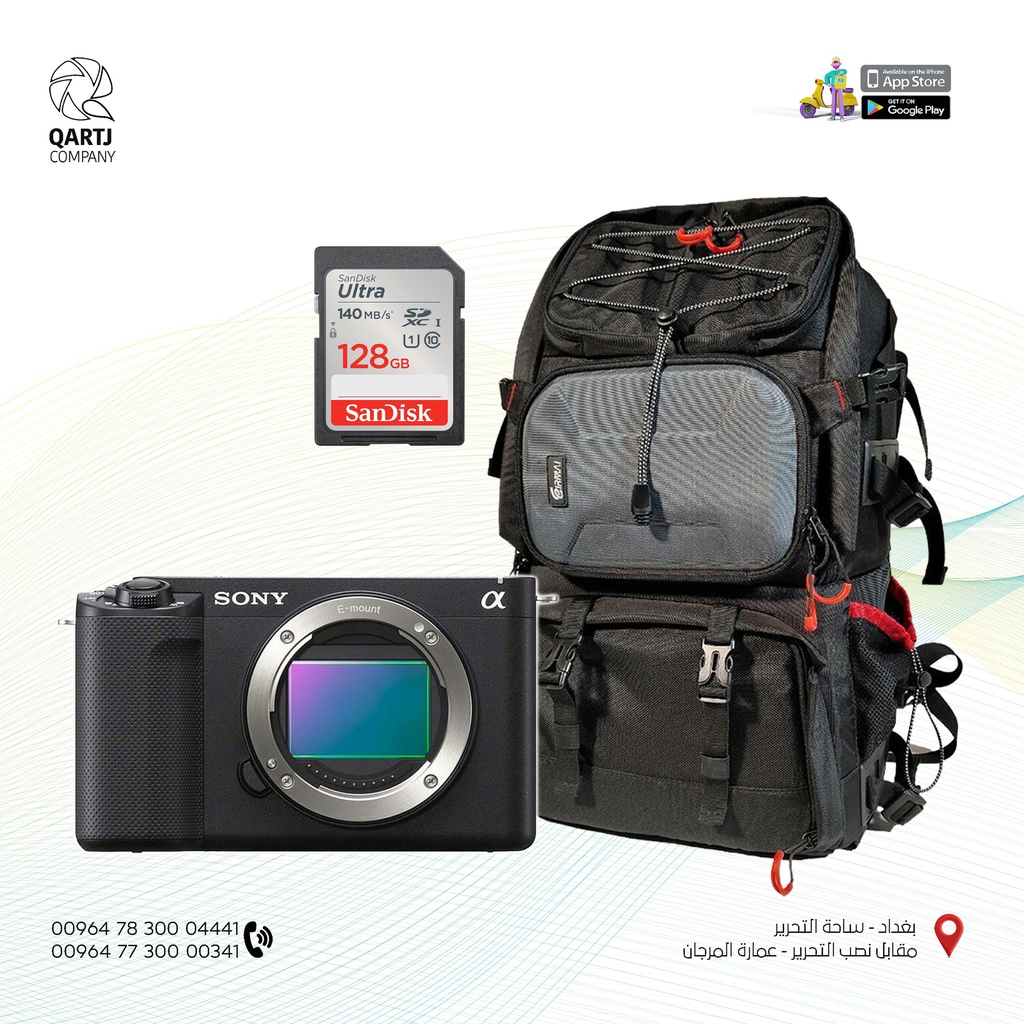 Sony ZV-E1 Mirrorless Camera (body only) with Memory Card&amp; BackBag