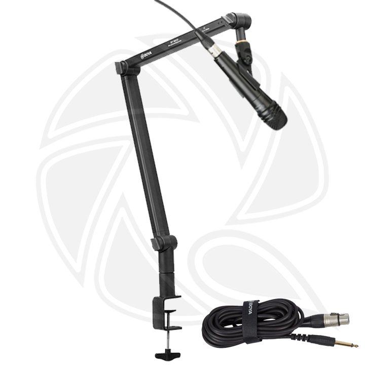 QPS-Cardioid dynamic instrument microphone with Sturdy Microphone Boom Arm