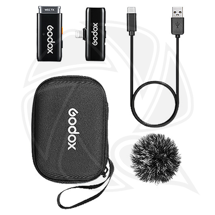 GODOX WES1 kit1 1-Person Wireless Microphone System for Lightning Devices (2.4 GHz) (Neck Mic.)