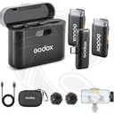 GODOX WES2 kit2 2-Person Wireless Microphone System for USB-C Devices (2.4 GHz)