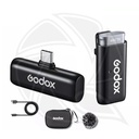 GODOX WES2 kit1 1-Person Wireless Microphone System for USB-C Devices (2.4 GHz)