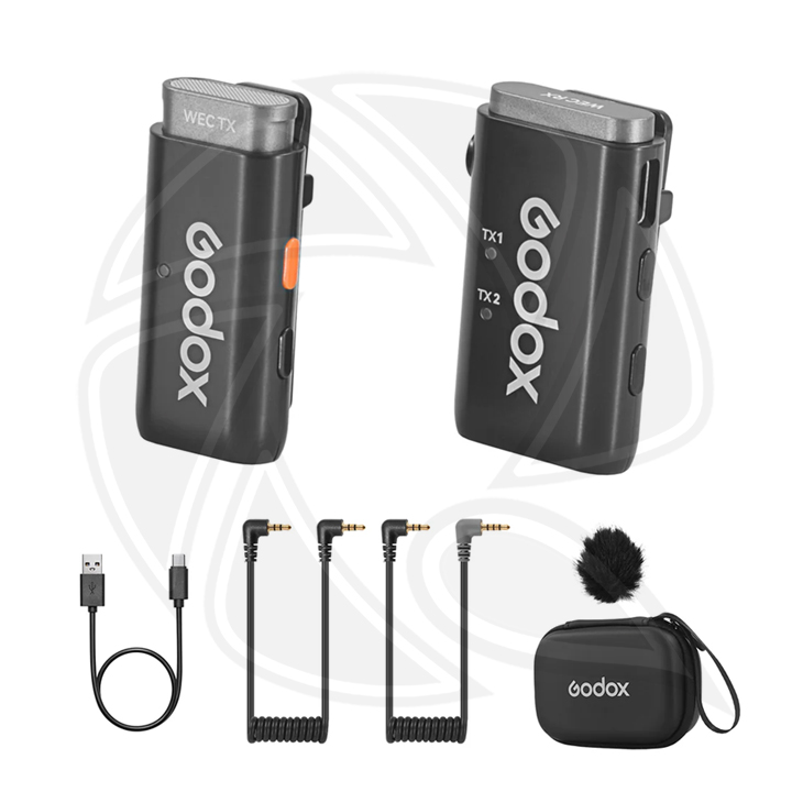 GODOX WEC KIT1 Wireless Microphone System for Cameras and Mobile Devices (2.4 GHz) (Neck Mic.)