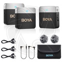 BOYA BY-M1V2 2-Person Wireless Microphone System for Cameras and Smartphones (2.4 GHz)(Neck mic. Wireless) 