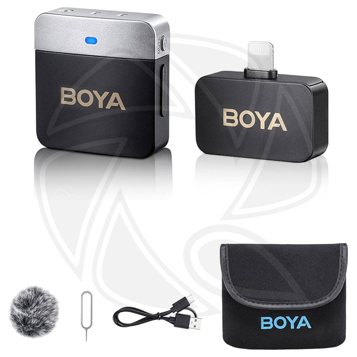 BOYABY-M1V5 Wireless Microphone System for iOS Devices (2.4 GHz)(Neck mic. Wireless)