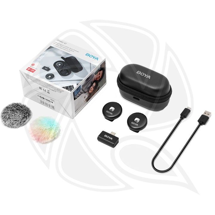 BOYA - Omic-U-B  2.4GHz Dual-Channel Wireless Microphone System Type-C  (Neck mic. Wireless)