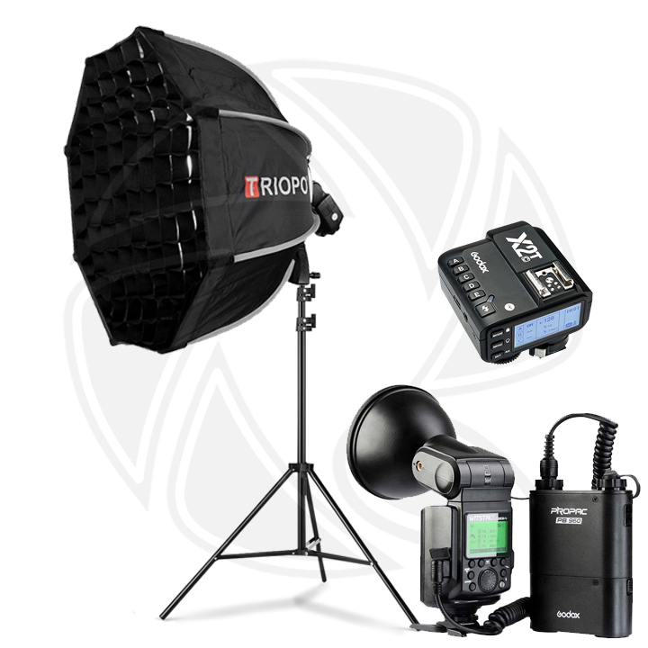 QPS- AD360II Speed Light for Canon&amp; SOFTBOX 65cm -canon