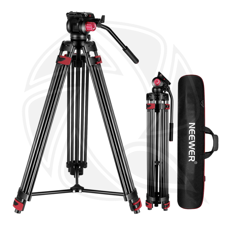 NEEWER TP-M200 200CM HEAVY DUTY VIDEO TRIPOD WITH FLUID DRAG HEAD(10100651) (10104195)