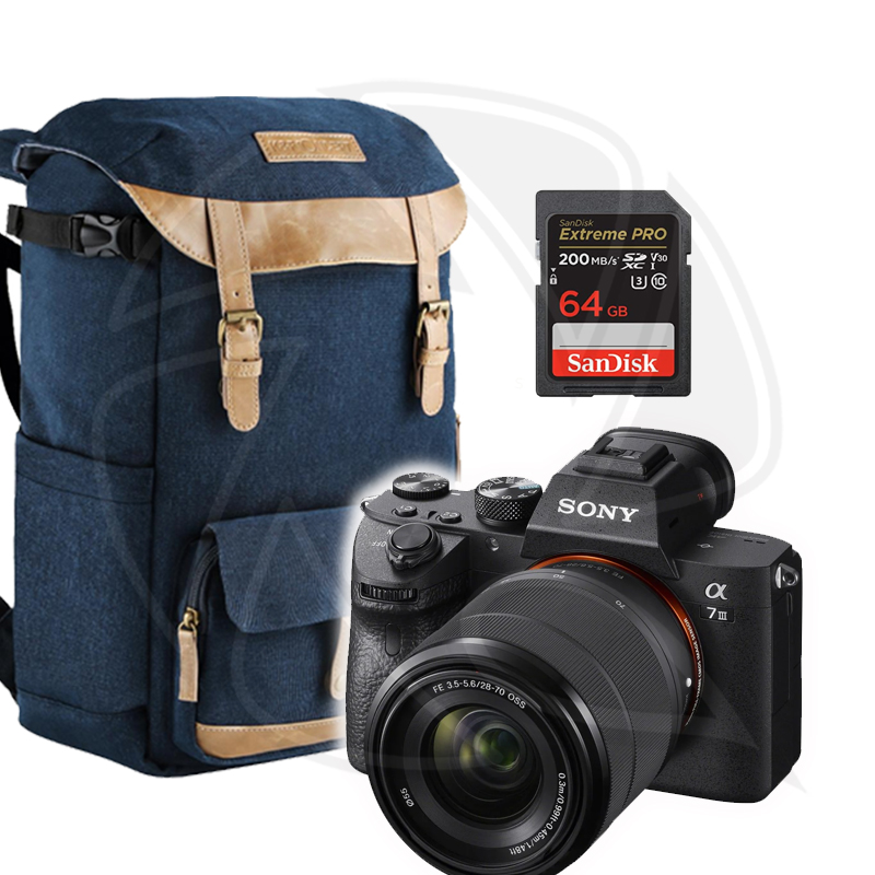 SONY CAMERA Alpha A7III KIT 28-70mm with Memory Card &amp; BackBag