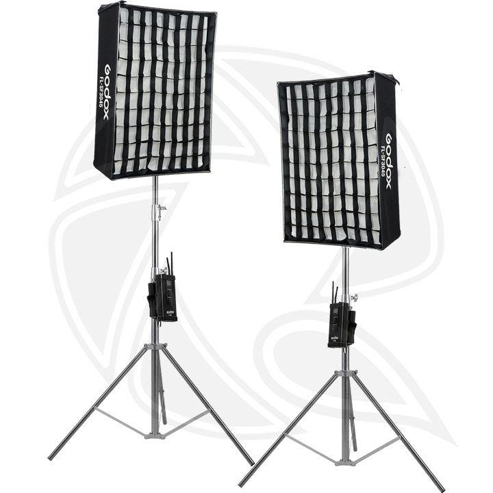 QPS-  GODOX FL60 30x45cm FLODABLE LED LIGHT with Light Stand 2KIT 