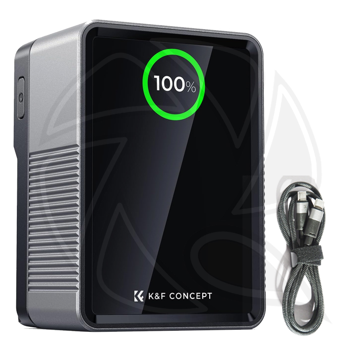 KF28.0024V1 99Wh V-mount battery 6700mAh, 100W PD two-way Type-C fast charging, with TFT screen, D-TAP, BP, Type-A, DC interface
