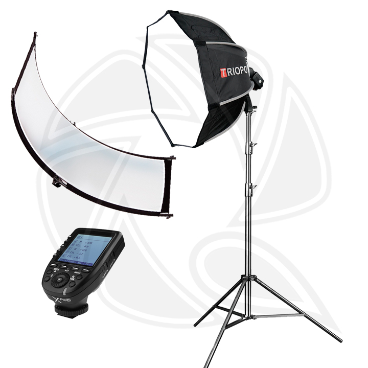 QPS- V860III Speed with 65cm SpeedLight SoftBox &amp; U Shaped Curved Reflector for Canon