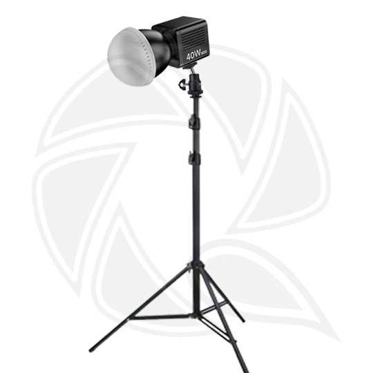 QPS-L023 40W Pro Rechargeable Bi-Color COB Light  with Stand &amp; Mini Ball Head