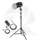 QPS-L023 40W Pro Rechargeable Bi-Color COB Light  with Stand &amp; Mini Ball Head