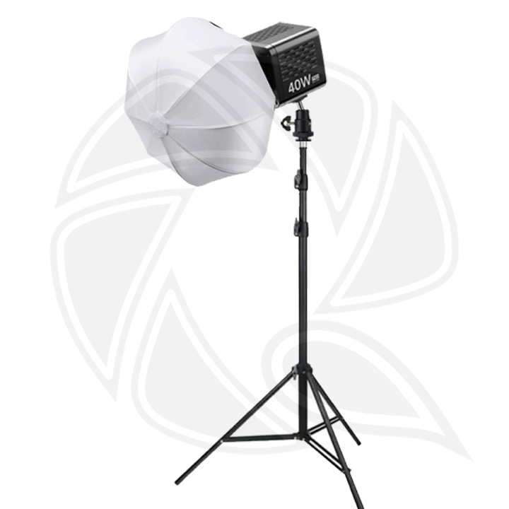 QPS-L024 40W RGB Portable LED Video Light with Lantern Softbox