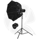 QPS- Godox AD300pro Outdoor Flash with Quick SOFTBOX GRID 60cm  KIT for Canon